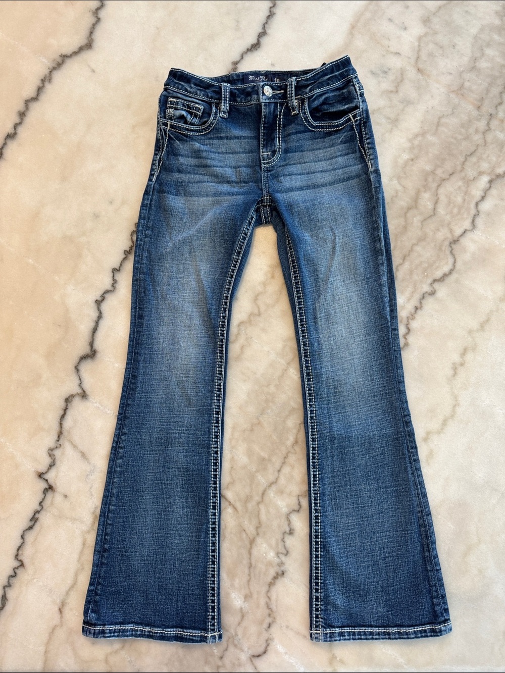 Miss Me Girls Dark Blue Bootcut Jeans